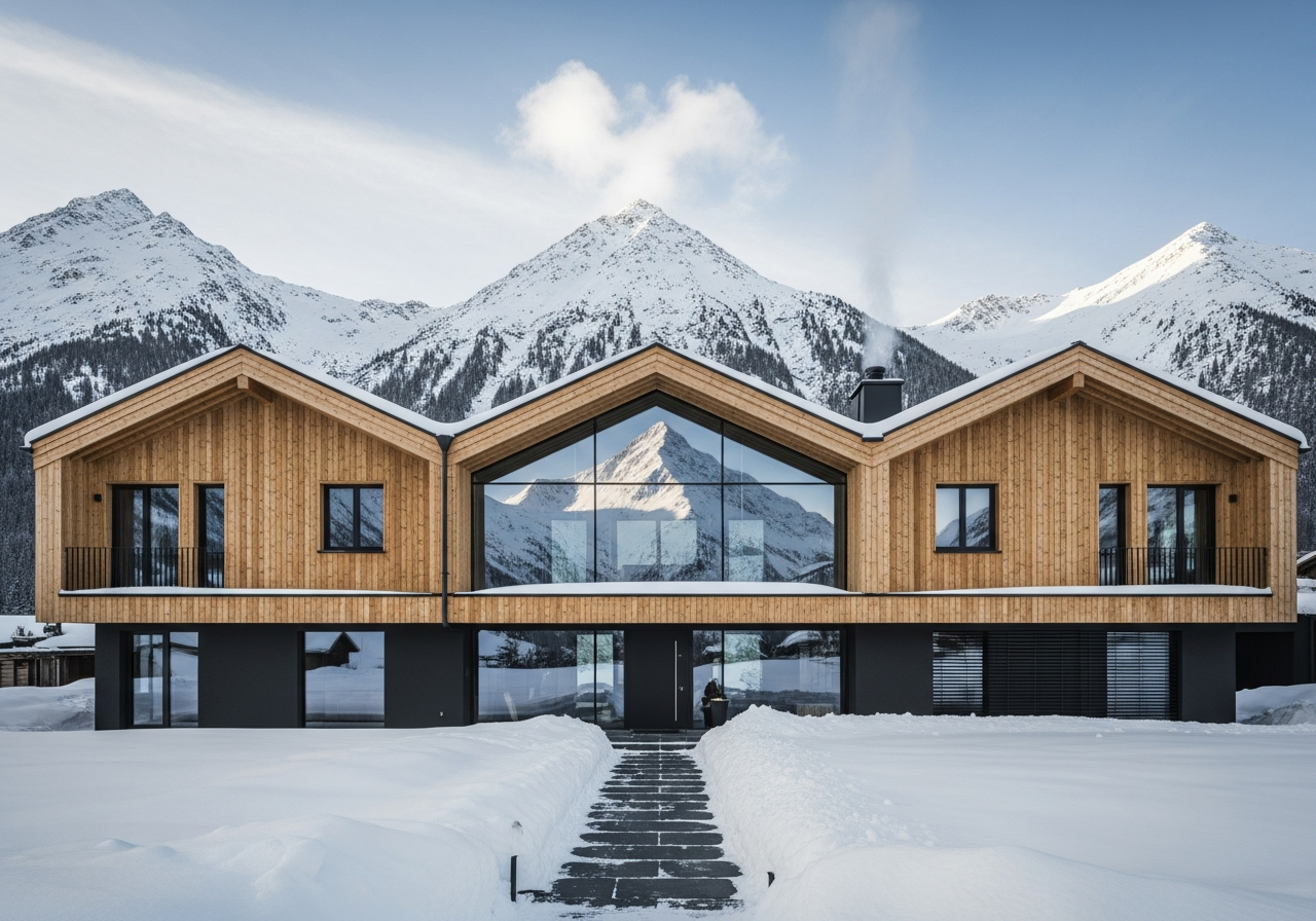 Alpenchalet in den Bergen